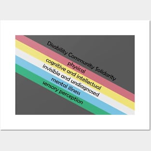 Disability Community Solidarity Flag Posters and Art